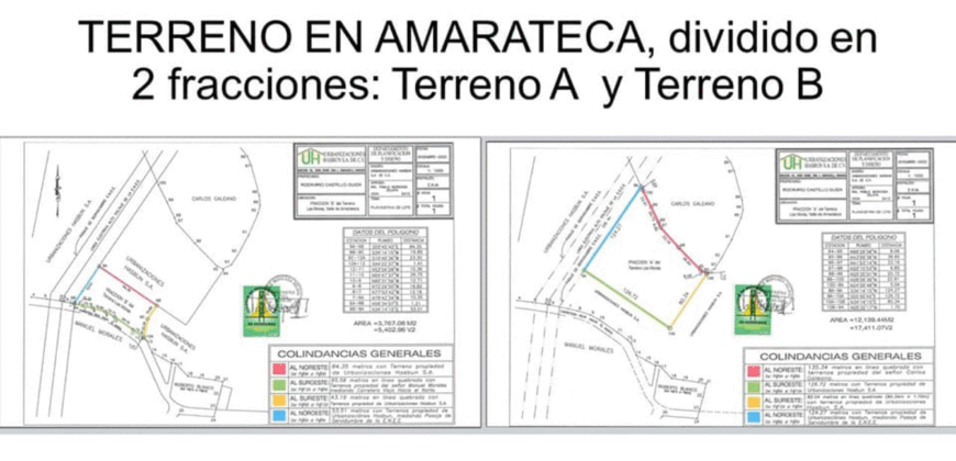 Venta Terreno en Amarateca, salida al Norte.